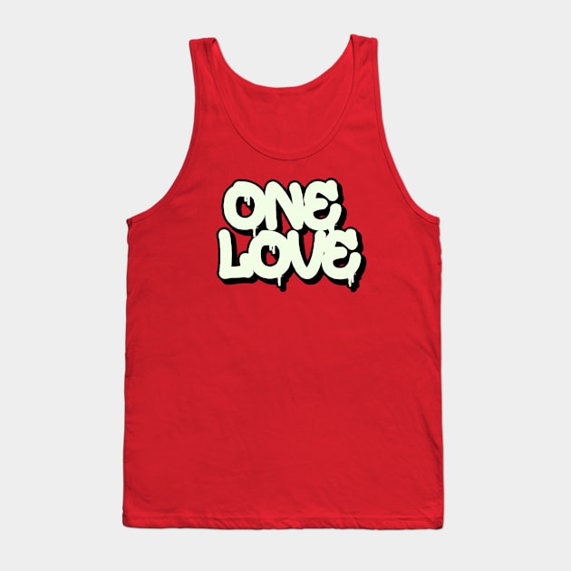 One Love Tank Top by LefTEE Designs